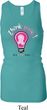 Ladies Breast Cancer Tanktop Think Pink Longer Length Racerback Tank
