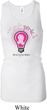 Ladies Breast Cancer Tanktop Think Pink Longer Length Racerback Tank
