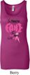 Ladies Breast Cancer Tanktop Yes, They're Fake Longer Length Tank Top