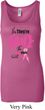Ladies Breast Cancer Tanktop Yes, They're Fake Longer Length Tank Top