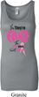 Ladies Breast Cancer Tanktop Yes, They're Fake Longer Length Tank Top