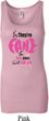 Ladies Breast Cancer Tanktop Yes, They're Fake Longer Length Tank Top