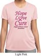 Ladies Breast Cancer Tee Hope Love Cure Dry Wicking T-shirt