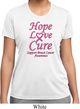 Ladies Breast Cancer Tee Hope Love Cure Dry Wicking T-shirt