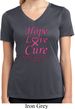 Ladies Breast Cancer Tee Hope Love Cure Dry Wicking V-neck