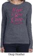 Ladies Breast Cancer Tee Hope Love Cure Long Sleeve