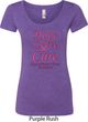 Ladies Breast Cancer Tee Hope Love Cure Scoop Neck