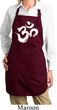 Ladies Brushstroke Aum Full Length Apron with Pockets