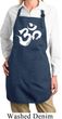 Ladies Brushstroke Aum Full Length Apron with Pockets