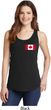Ladies Canada Tank Top Canadian Flag Pocket Print Tanktop