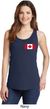 Ladies Canada Tank Top Canadian Flag Pocket Print Tanktop