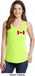 Ladies Canada Tank Top Canadian Flag Pocket Print Tanktop
