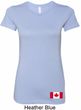 Ladies Canada Tee Canadian Flag Bottom Print Longer Length Shirt