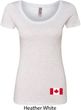 Ladies Canada Tee Canadian Flag Bottom Print Scoop Neck