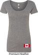 Ladies Canada Tee Canadian Flag Bottom Print Scoop Neck