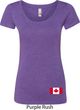 Ladies Canada Tee Canadian Flag Bottom Print Scoop Neck