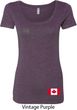 Ladies Canada Tee Canadian Flag Bottom Print Scoop Neck