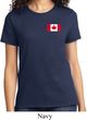 Ladies Canada Tee Canadian Flag Pocket Print T-shirt