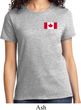 Ladies Canada Tee Canadian Flag Pocket Print T-shirt