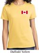 Ladies Canada Tee Canadian Flag Pocket Print T-shirt
