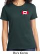 Ladies Canada Tee Canadian Flag Pocket Print T-shirt