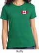 Ladies Canada Tee Canadian Flag Pocket Print T-shirt
