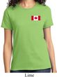 Ladies Canada Tee Canadian Flag Pocket Print T-shirt