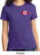 Ladies Canada Tee Canadian Flag Pocket Print T-shirt