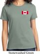 Ladies Canada Tee Canadian Flag Pocket Print T-shirt