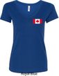 Ladies Canada Tee Canadian Flag Pocket Print V-neck Shirt