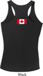Ladies Canadian Flag Back Print Dry Wicking Racerback