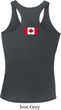 Ladies Canadian Flag Back Print Dry Wicking Racerback