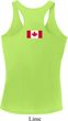 Ladies Canadian Flag Back Print Dry Wicking Racerback