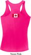 Ladies Canadian Flag Back Print Dry Wicking Racerback