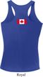 Ladies Canadian Flag Back Print Dry Wicking Racerback