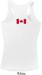 Ladies Canadian Flag Back Print Dry Wicking Racerback