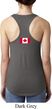 Ladies Canadian Flag Back Print Ideal Racerback