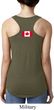 Ladies Canadian Flag Back Print Ideal Racerback