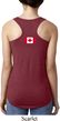 Ladies Canadian Flag Back Print Ideal Racerback