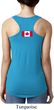 Ladies Canadian Flag Back Print Ideal Racerback