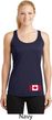 Ladies Canadian Flag Bottom Print Dry Wicking Racerback
