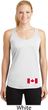 Ladies Canadian Flag Bottom Print Dry Wicking Racerback