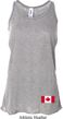 Ladies Canadian Flag Bottom Print Flowy Racerback