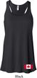 Ladies Canadian Flag Bottom Print Flowy Racerback