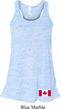 Ladies Canadian Flag Bottom Print Flowy Racerback