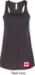 Ladies Canadian Flag Bottom Print Flowy Racerback