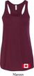 Ladies Canadian Flag Bottom Print Flowy Racerback