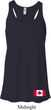 Ladies Canadian Flag Bottom Print Flowy Racerback