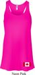Ladies Canadian Flag Bottom Print Flowy Racerback