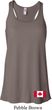Ladies Canadian Flag Bottom Print Flowy Racerback